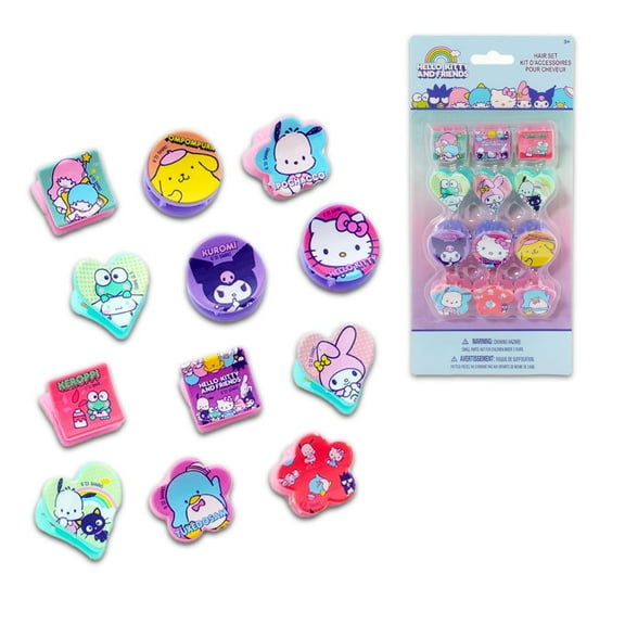 Hello Kitty & Friends 12pk Hair Claw Clips