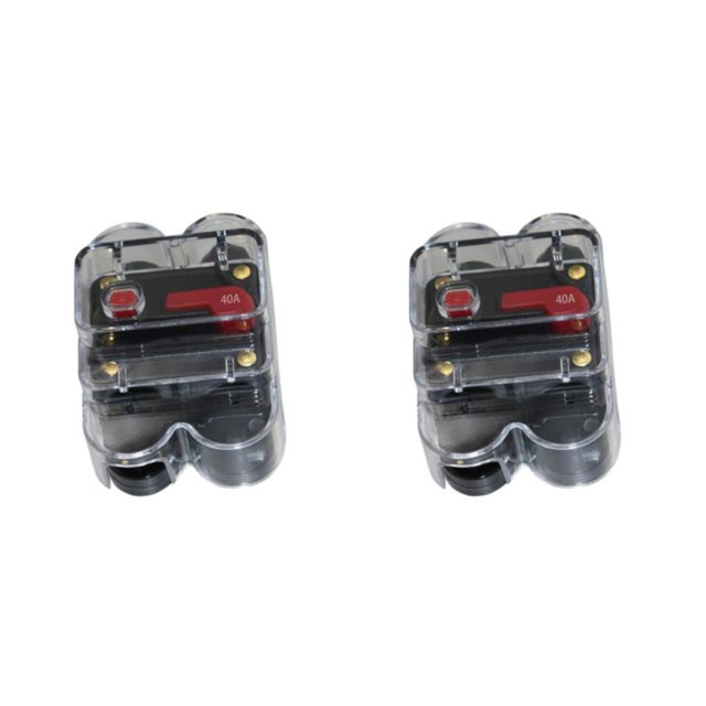 Thinsony DC 12V Car Auto Audio Radio Circuit Breaker Fuse for Enhanced Performance Black 40A 2Set