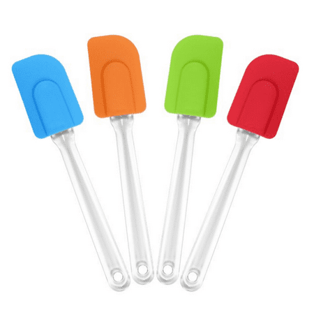 

Set of 4 Silicone Spatula Cooking Baking Scraper Cake Cream Butter Mixing Batter Tools for Home Kitchen by Happon