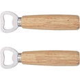 thumbnail image 4 of abridor de botellas de cerveza de madera, abridor de botellas de acero inoxidable con la mano, abridor de botellas de cerveza personalizado para el hogar, la cocina y la barra, regalo 2 piezas, 4 of 5