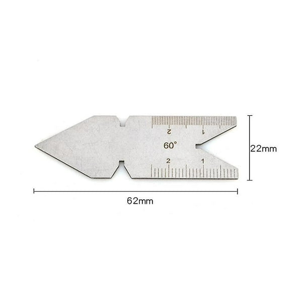 Center Fishtail Gauge Stainless Steel Thread Pitch Gauge Cutting Angle