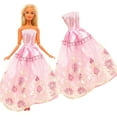 thumbnail image 4 of A-Waroom 8 PCS 12 inch Doll Dress Wedding Dress Trailing Skirt Evening Dress Princess Clothes, 4 of 8