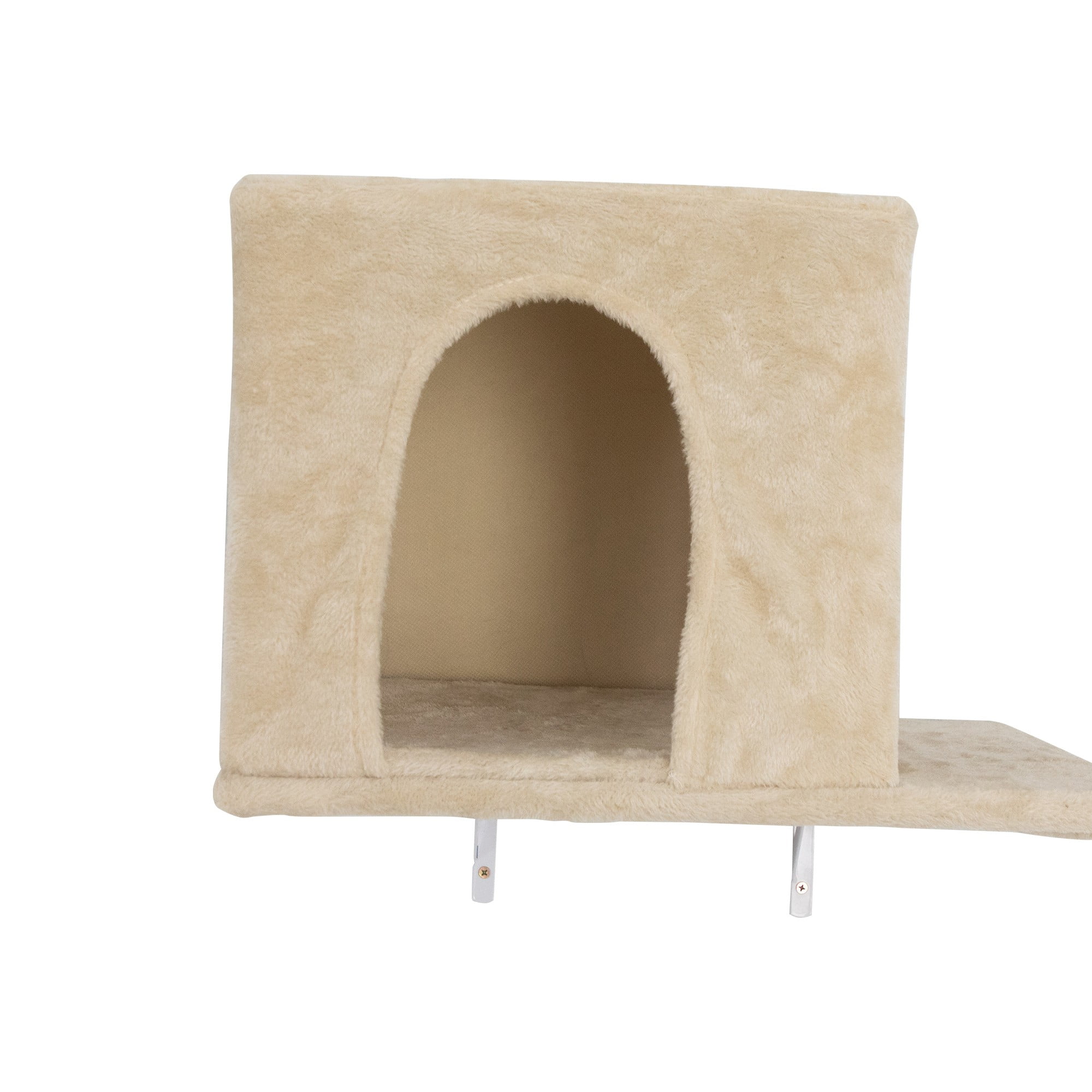 resenkos Cat Wall Shelves and Perches Set for 6, Cat Tree House for Indoor Cats, Modern Furniture for Cat Sleeping Playing Lounging Climbing Cat Condos, Beige
