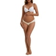 thumbnail image 2 of INSPIRE CHIC Women's Cotton Low Waist Under the Bump Maternity Briefs Pregnancy Classic Underwear M Beige, 2 of 4