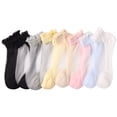 thumbnail image 4 of iHPH7 Sheer Socks Womens Lace Socks Mesh Socks Breathable Socks Women Short Socks for Women's Ankle Socks Low Ankle Socks for Women White One Size, 4 of 4