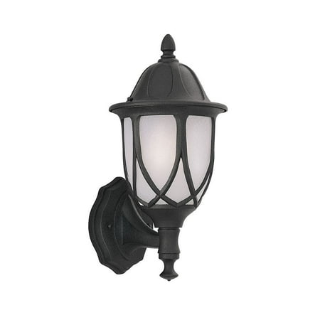 

Designers Fountain 2868-BK 1 Light Outdoor Wall Lantern Black Autumn Gold - Satin Crackled