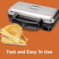 thumbnail image 1 of Proctor Silex Deluxe Hot Sandwich Maker, Nonstick Plates, Stainless Steel (25415), 1 of 5