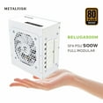 thumbnail image 1 of SFX 80Plus Bronze 500/600W Full-MODULAR White Power Supply For Gaming Computer Case With White Modelar Cable 100/220V 600W EU Plug, 1 of 5