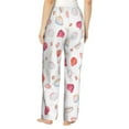 thumbnail image 3 of Picia Red coral and scallop seashell Womens Soft Woven Cotton Elastic Waistband Sleep Pajama Pant Lounge Sleep Pant With Pockets And Drawstring-XX-Large, 3 of 9