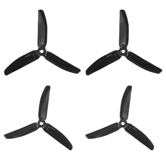 Hélices RC 5040 5"x4" 3-Vanes Multi-Rotor para Juguetes de Aeronaves, Nylon Negro 2 Pares