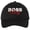 Black, variant on Boss Lady Embroidered Soft Cotton Dad Hat - High Quality Adjustable Cap for Women (Khaki, OneSize)