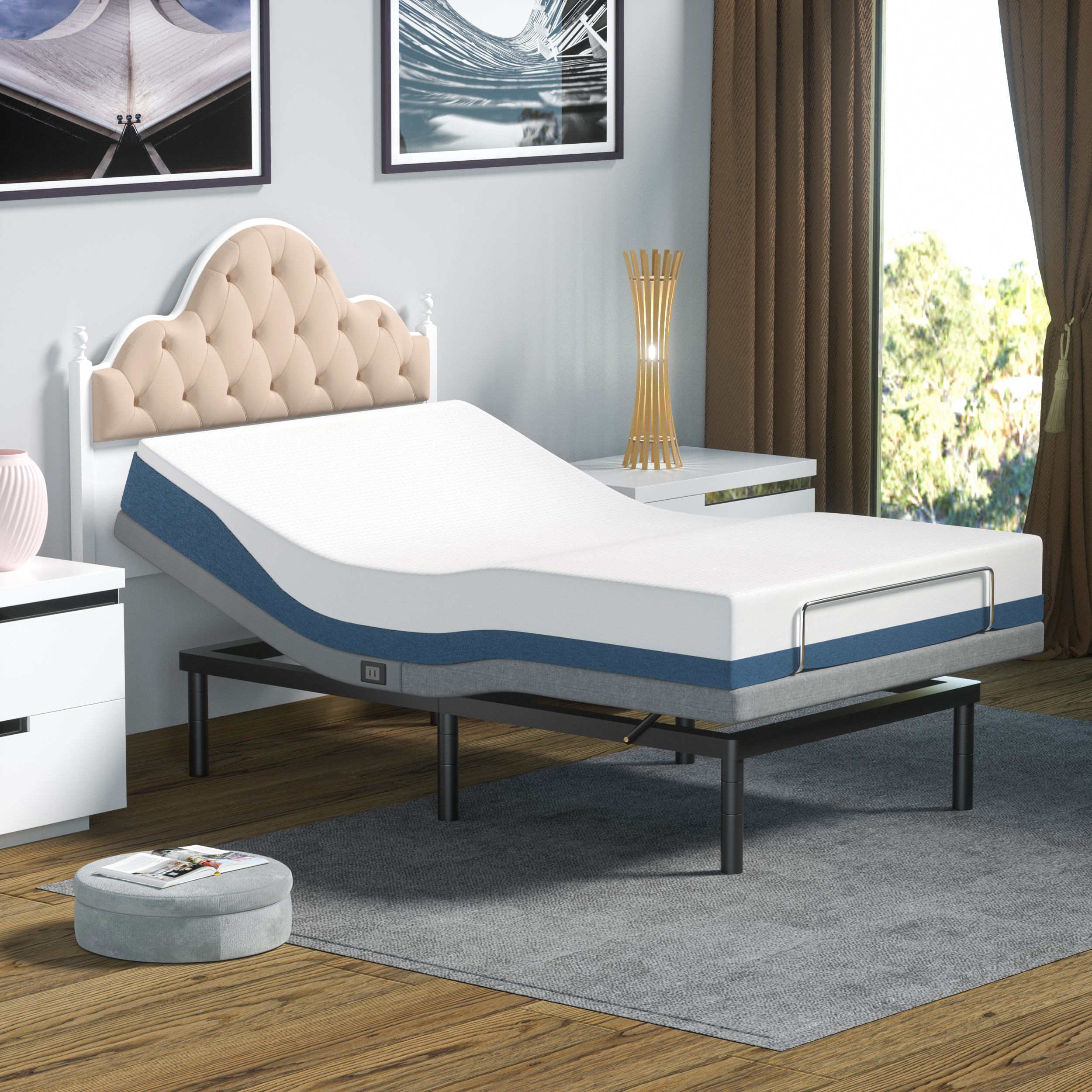 Advanced Power Adjustable Bed Frame, Wireless Remote Control