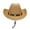 Khaki, variant on Summer Holiday Fashion Casual Style Sun Hat With Lanyard Outdoor Shade Cowboy Hat