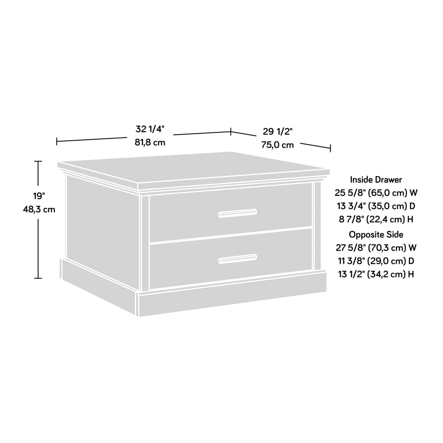 Sauder Aspen Post Coffee Table in Prime Oak Finish
