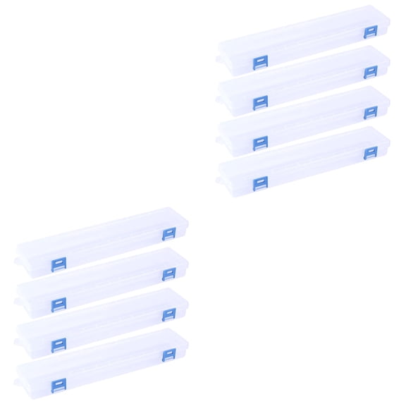 LOLIPPYY Transparent Paint Brush Case Durable Plastic Storage for Home 8Pcs