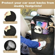 cyrico Back Seat Organizer 2 Pack, 600D Fabric Heavy Duty Waterproof Kick Mats Organizer for Car, SUV