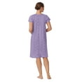 thumbnail image 5 of Aria Women's 100% Cotton Raglan Sleeve Smocked Neck 40" Sleepwear Gown, Sizes XS-5X, 5 of 7