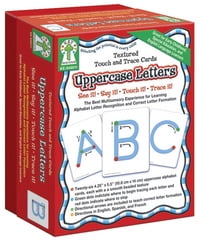 Carson Dellosa Textured Touch and Trace Cards, Uppercase