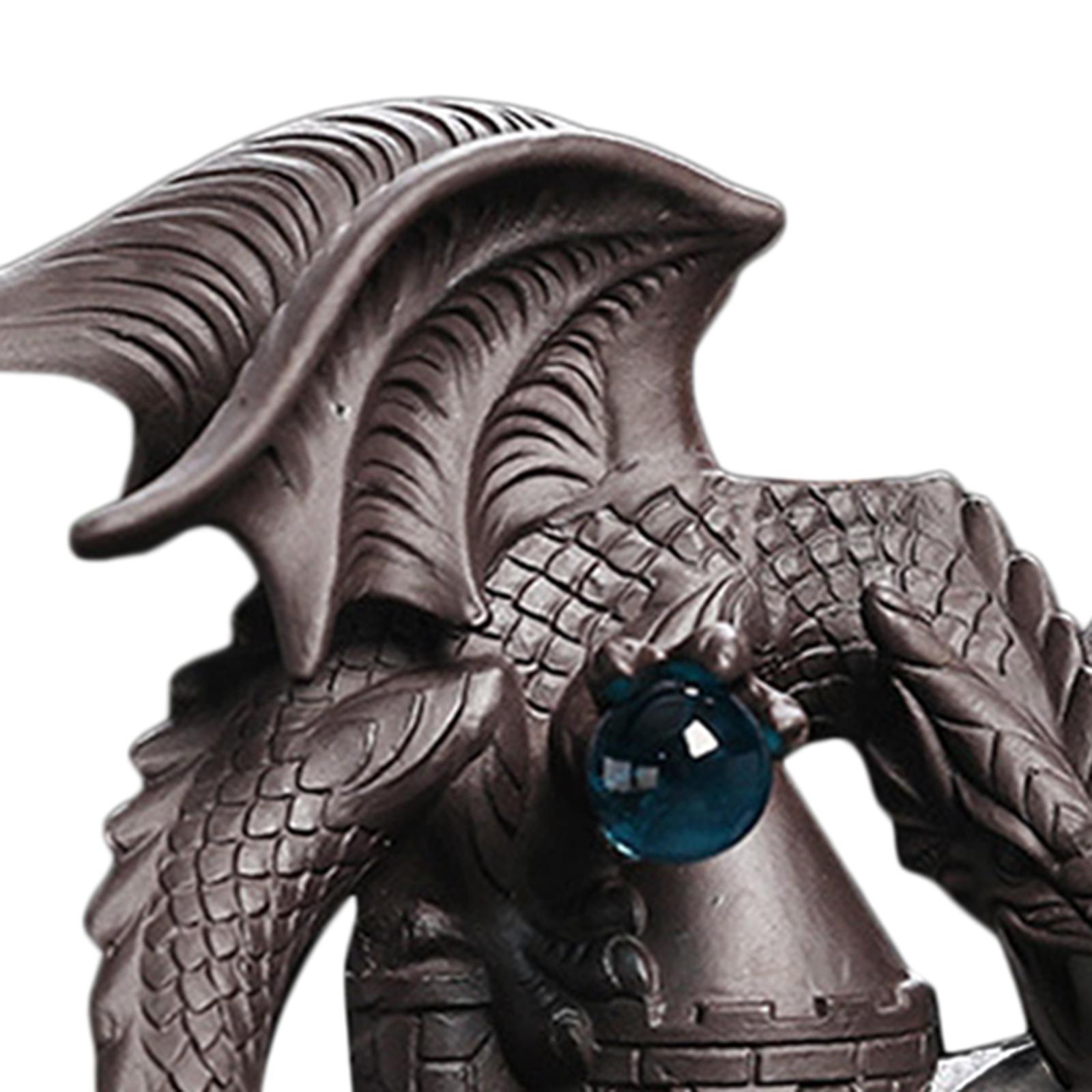 WLPZXP Backflow Incense Burner Castle Dragon Ornament Creative Craft Incense Holder for Purple