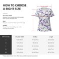 thumbnail image 7 of Fuzoiu Lavender Flowers Print Women's V-Neck T-Shirt,Women's Short Sleeve Top, Comfortable for Work, Leisure, and Sports, 7 of 7