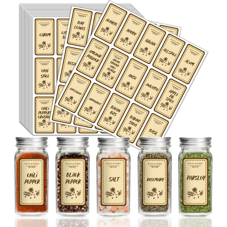 Waterproof Spice Labels For Spice Bottles And Jars - Blackboard
