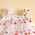 thumbnail image 4 of PENGXIANG Bébé Filles Robe d'Été en Tulle Broderie Florale Sans Manches Robe en Maille en Tulle Rouge 2-3 Ans, 4 of 8