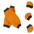 thumbnail image 6 of Dualoai 2 Pieces PU Leather Welding Sleeves Welding Arm Guard for Industrial Camping Yellow, 6 of 9