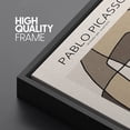 thumbnail image 4 of PixonSign Framed Canvas Print Wall Art Pablo Picasso Brown Geometric Line Art Abstract Shapes Illustrations Modern Art Decorative Minimal Relax/Calm for Living Room, Bedroom, Office - 16"x24" BLACK, 4 of 5
