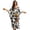 Black and White - Highland Cow Sunflower, variant on Highland Cattle Print Womens Kaftan Dresses Sunflower Aztec Printed Long Caftan Dress Plus Size Batwing Sleeve Swimsuit Cover up V-Neck Summer Beach Coverups for Bathing Suit