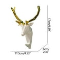 thumbnail image 3 of OAVQHLG3B Animal Hook Free Punch Deer Head Coat Hook Wall Coat Hook Key Wall Mount, 3 of 4