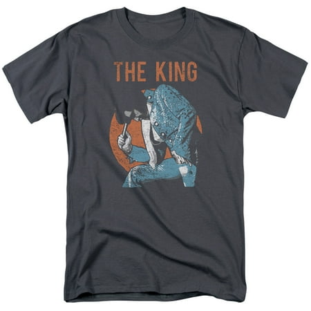 - Elvis Presley King Of Rock N Roll Hollywood Icon Mic In Hand Adult T-Shirt Tee