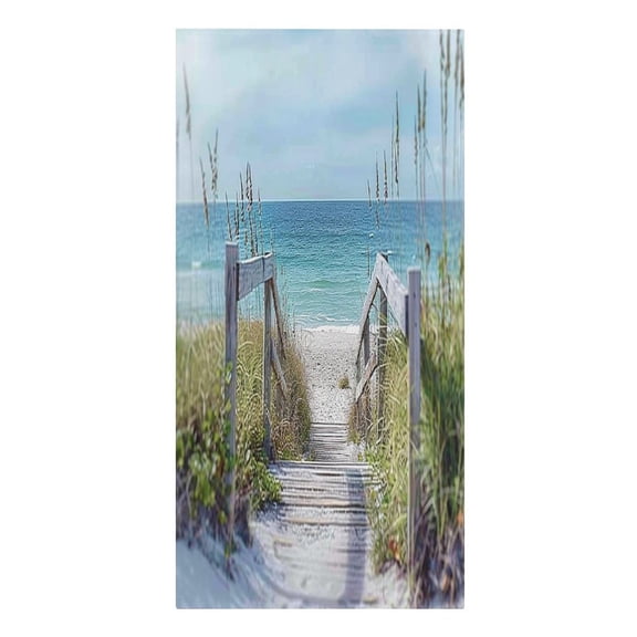 RKSupls Wooden Walkway Beach Microfiber Beach Towel Absorbent Compact Towels for Swimming Pool Beach Travel Things for Vacation Essentials Adult Gift,61.4×30.3Inch
