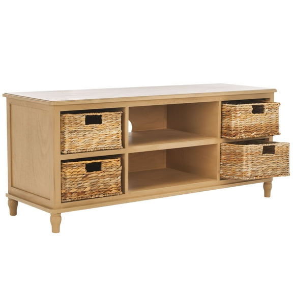 SAFAVIEH Rooney Entertainment Unit, Camel (47.2 in. W x 15.7 in. D x 20.1 in. H)
