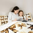 thumbnail image 4 of Homewish Kawaii Bow 7pcs Bedding Comforter Set,Leopard Print Bowtie Queen Bedding Sets,Brown Black Queen Sheet Sets For Girl Teens,Super Cozy Room Decor Reversible, 4 of 8