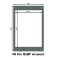 thumbnail image 2 of Granite Gray Picture Frame Mat for 12x18 Frames - Fits 11x15 Photos - 10 Mats, 2 of 7