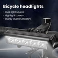 thumbnail image 2 of Bicycle Light USB Rechargeable Bike Light Waterproof Aluminum Alloy Shell Adjustable Brightness Handlebar Light for Outdoor, 2 of 10