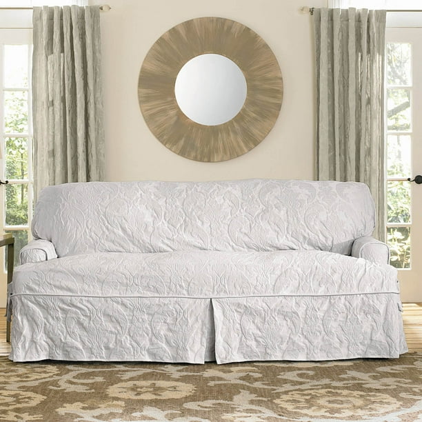 Sure Fit Matelasse Damask TCushion Sofa Slipcover
