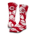 thumbnail image 4 of ISlide Cincinnati Reds Three-Pack Lifestyle Crew Socks Set, 4 of 4