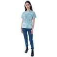thumbnail image 5 of Star Wars Women's The Child Wherever I Go He Goes Tie Dye Skimmer Raw Edge Crop Top T-Shirt, 5 of 7