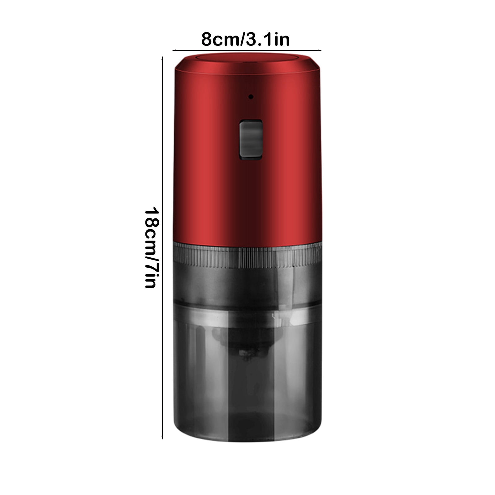 Portable Coffee Grinder with Adjustable Coarse and Fine Settings, USB-C Rechargeable, One-Touch Operation, Detachable for Cleaning, Includes Ceramic Burr