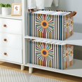 thumbnail image 2 of Yayeee Foldable Storage Basket for Shelves with Handles Waterproof Cloth Bins, Geometric Stripes, 2 of 7