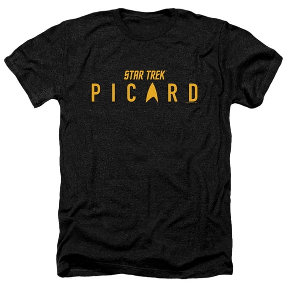 Star Trek Picard Picard Logo Adult Heather Black