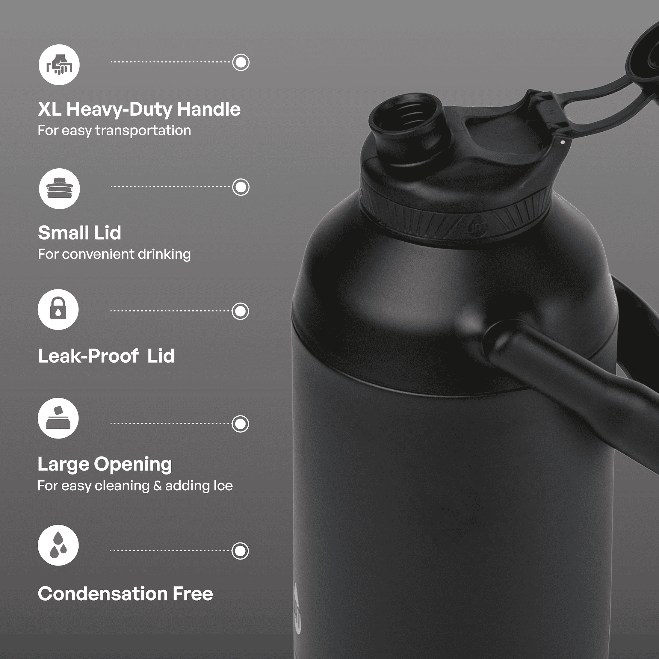 TAL 80 oz Insulated Stainless Steel Water Bottle