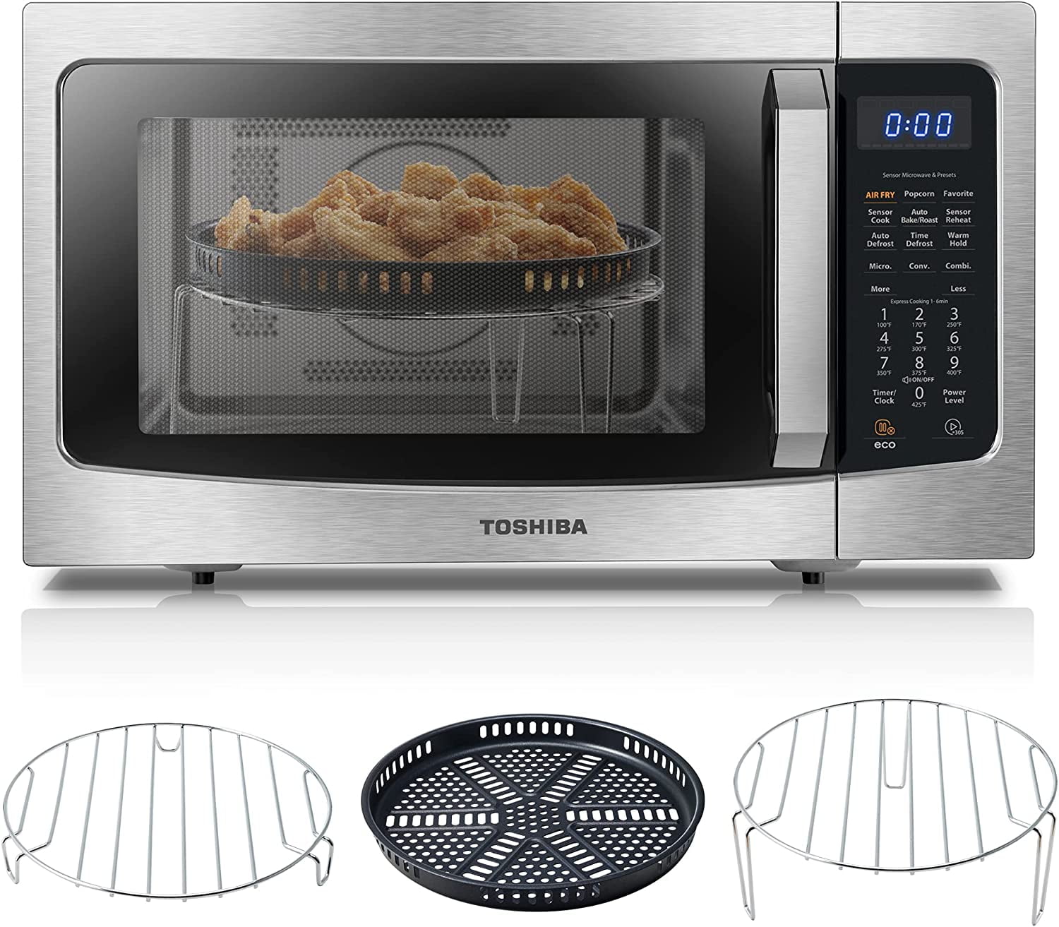 Toshiba 1.2 Cu. Ft. Stainless Steel Microwave with Air Fryer