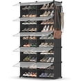 thumbnail image 1 of SONGMICS - Zapatero, organizador de zapatos de 8 cubos con puertas, 32 pares de armarios de plástico para recámara, entrada, marco de acero, panel de plástico, color blanco ULPC034W01, 1 of 20