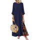 thumbnail image 1 of Vestido Mujer Casual Maxi Vestido Botón Decoración Algodón Lino Traje de vacaciones (Azul XXXL) Ygjytge Azul T 3EG para Mujer, 1 of 9