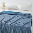 thumbnail image 5 of Koniroom Cooling Blankets for Hot Sleepers - Summer Blanket Thin Lightweight Breathable Soft Enhanced Cooling for Bed Couch Sofa Travel(Blue, 60 x 80 inches), 5 of 10