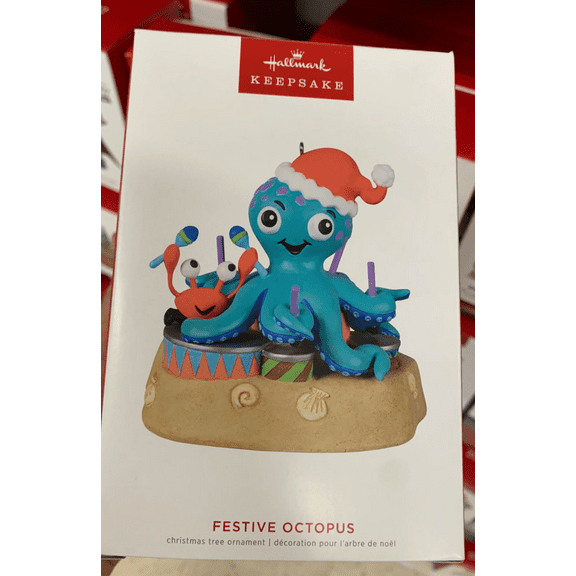 Hallmark Ornament 2022 Festive Octopus *Music & Motion