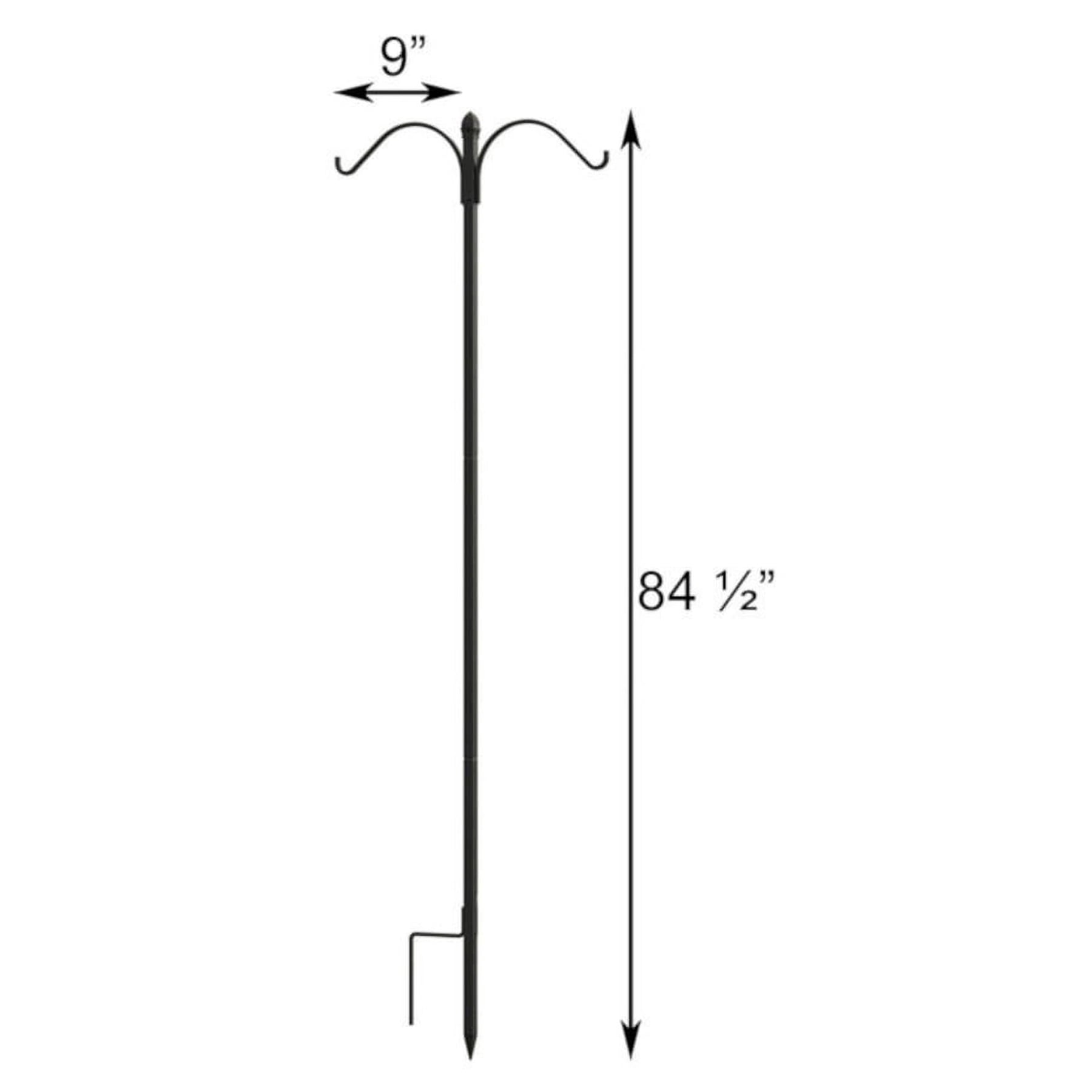 Panacea 84.5" Steel Black Double Shepherd's Hook