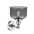 thumbnail image 3 of 203-PN-G73 Innovations Lighting Bell - 1 Light Wall Sconce In Industrial Style-12 Inches Tall and 8 Inches Wide-Polished Nickel Finish-Light Smoke, 3 of 4
